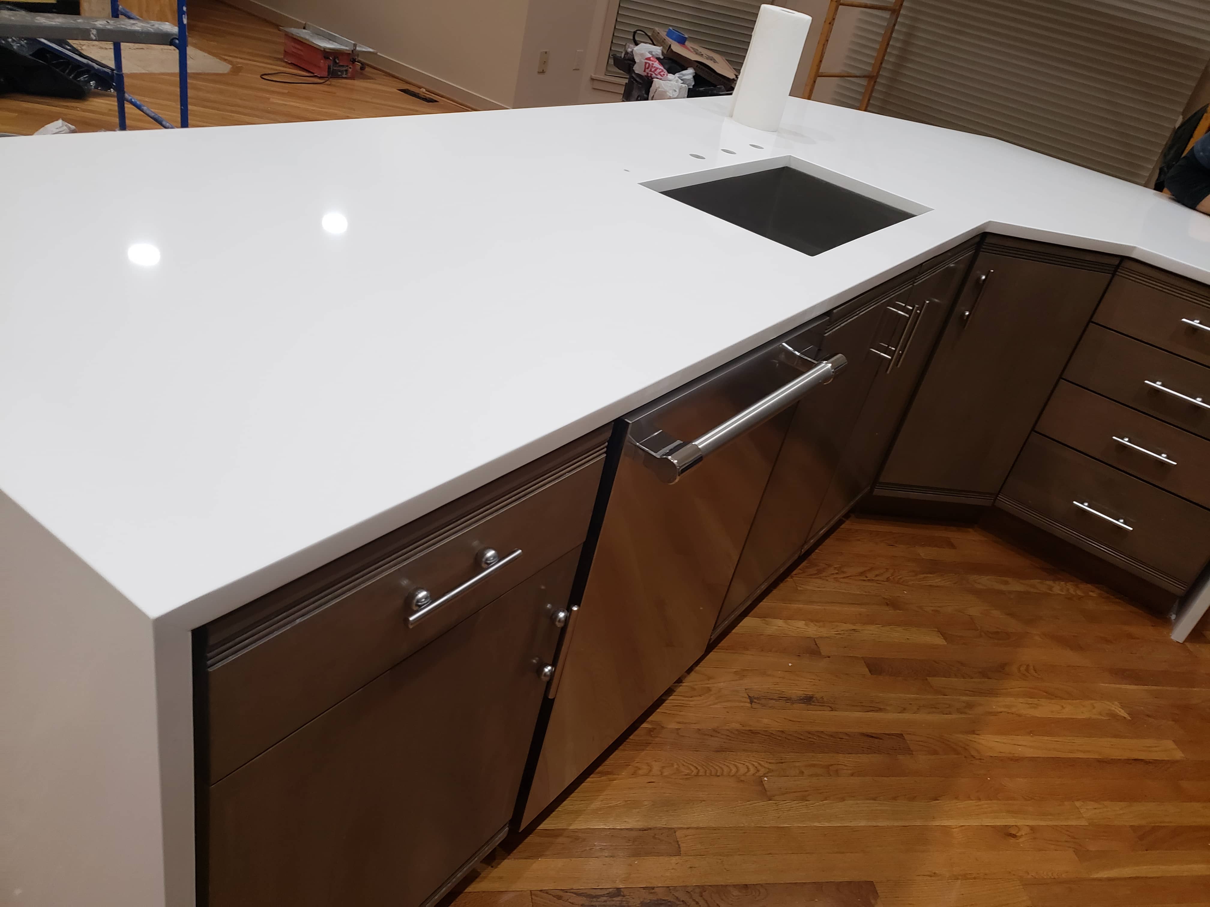 White Quartz Kitchen Remodel