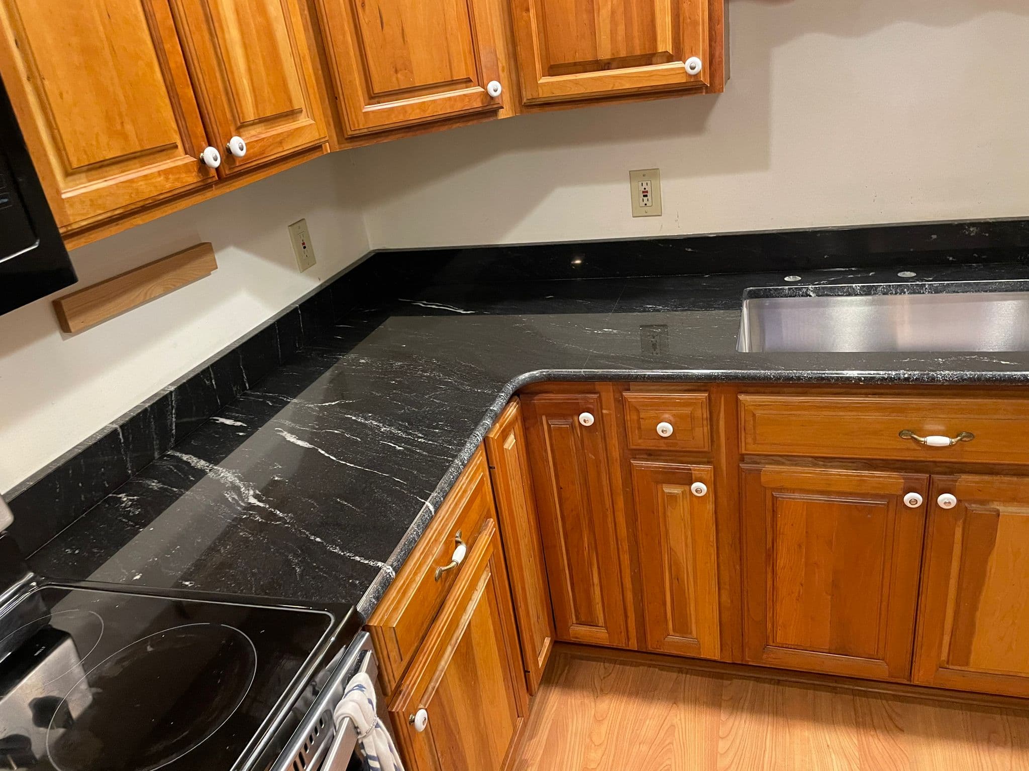Elegant White Marble Kitchen